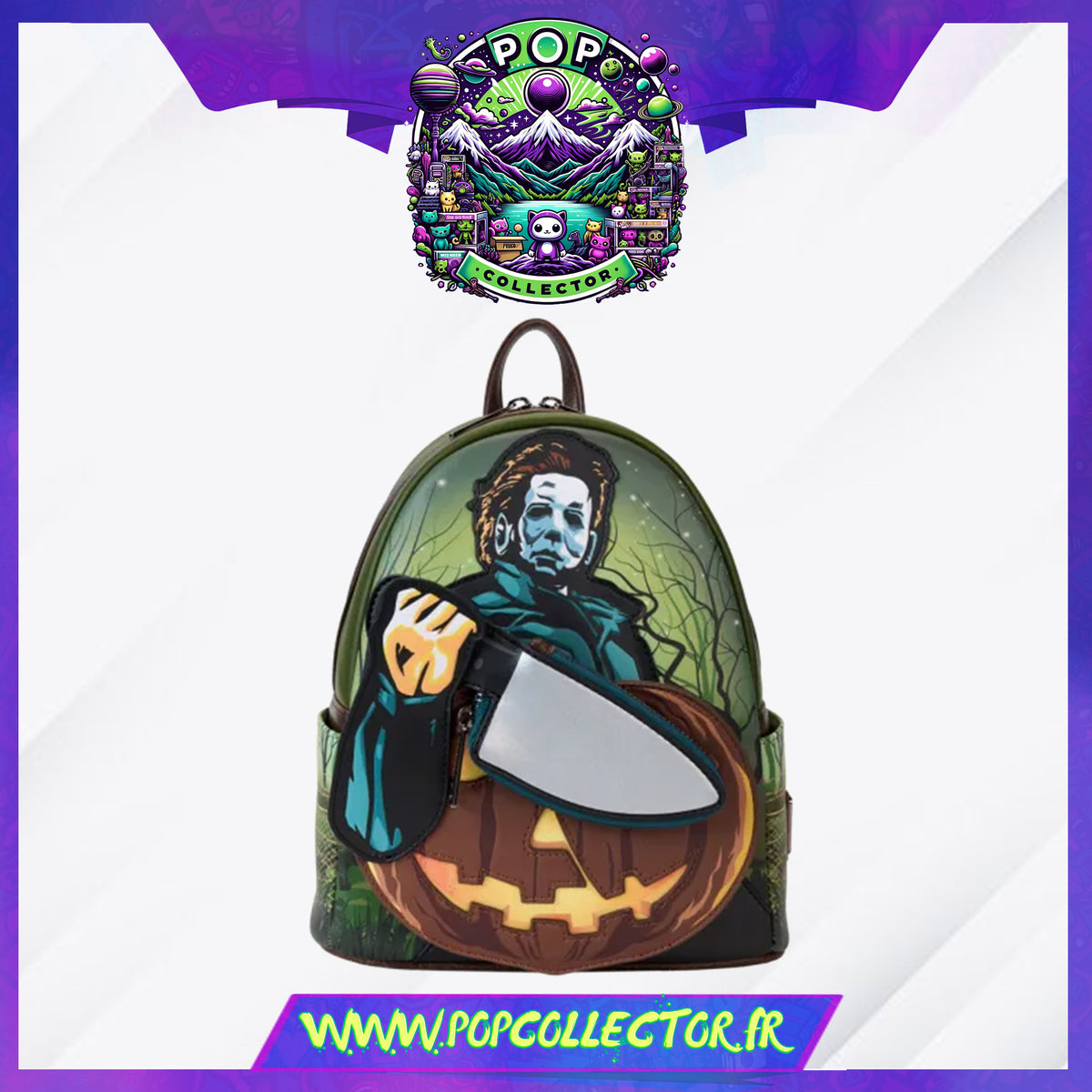 Halloween Michael Myers Pumpkin Glow Mini Backpack With Coin Bag Loung – Pop Collector / Magasin Funko Pop & Loungefly