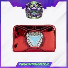 Load image into Gallery viewer, Iron Man 15th Anniversary Cosplay Zip Around Wallet Loungefly