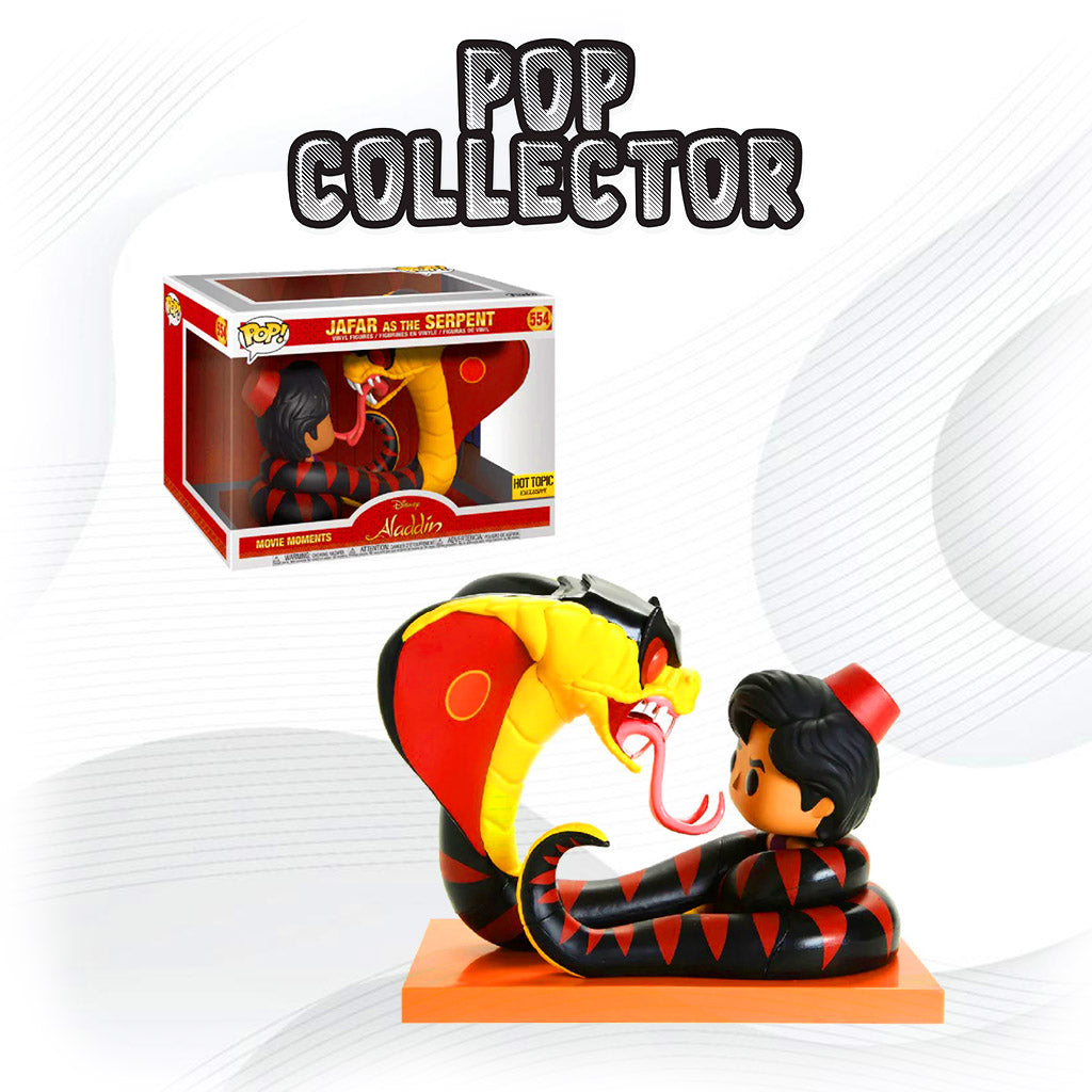Funko Jafar as The Serpent (Hot Topic Exc) - Figura in vinile pop e 1 confezione di carte da trading classico (37945
