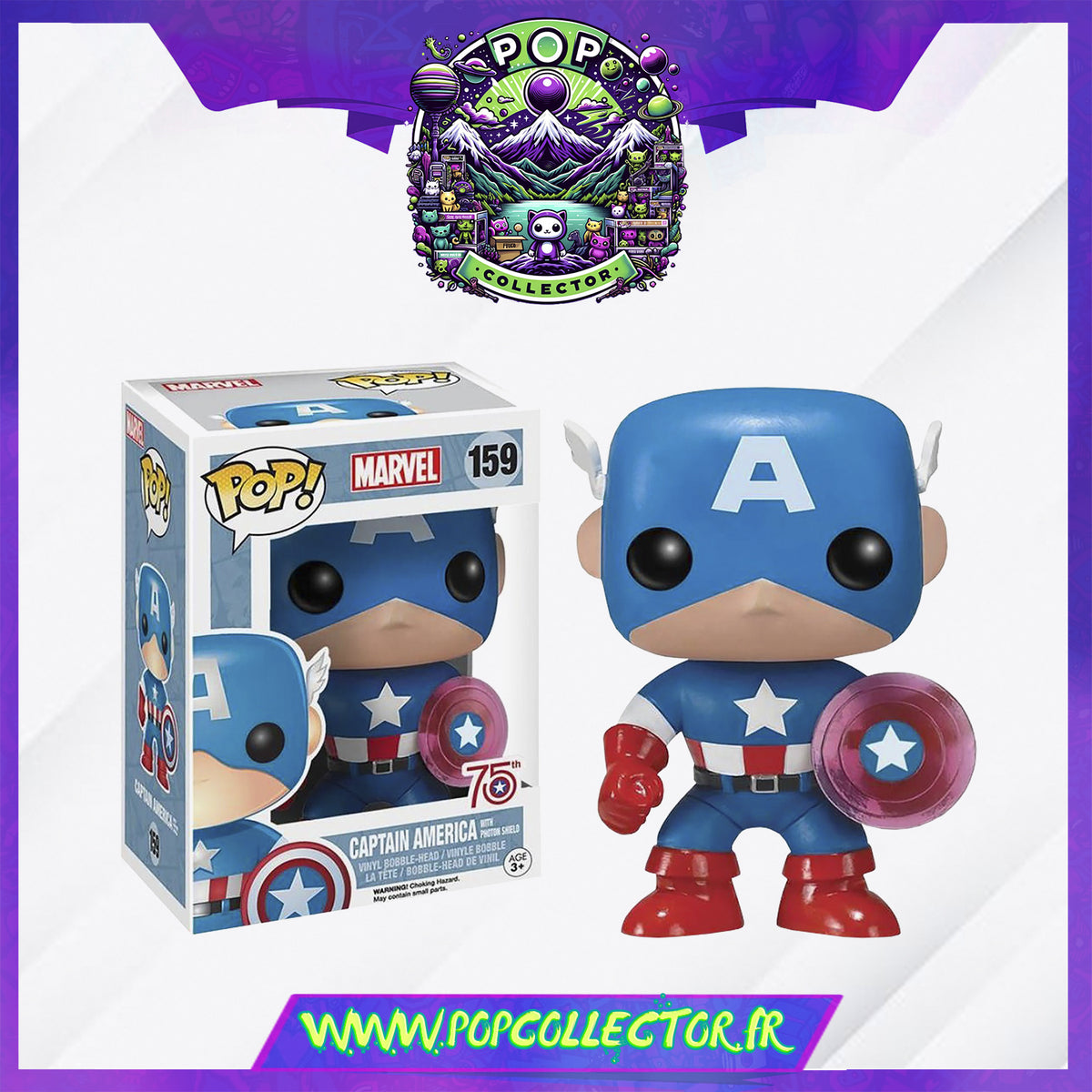 Funko Pop Marvel 159 Captain America with shield – Pop Collector