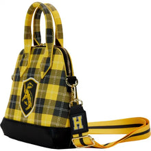 Load image into Gallery viewer, Harry Potter Hufflepuff Patch Varsity Plaid Handbag Loungefly