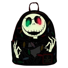 Carica l&#39;immagine nel visualizzatore di Gallery, The Nightmare Before Christmas Jack Wrapped In Lights Light Up Glow Mini Backpack Loungefly
