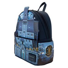 Carica l&#39;immagine nel visualizzatore di Gallery, Wednesday Nevermore Academy Castle Glow Mini Backpack Loungefly
