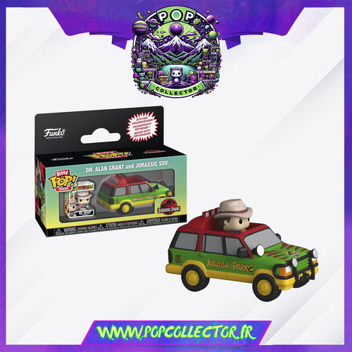 Funko Bitty Pop Jurassic World Dr Alan Grant And Jurassic SUV PRECOMMANDE FIN JANVIER
