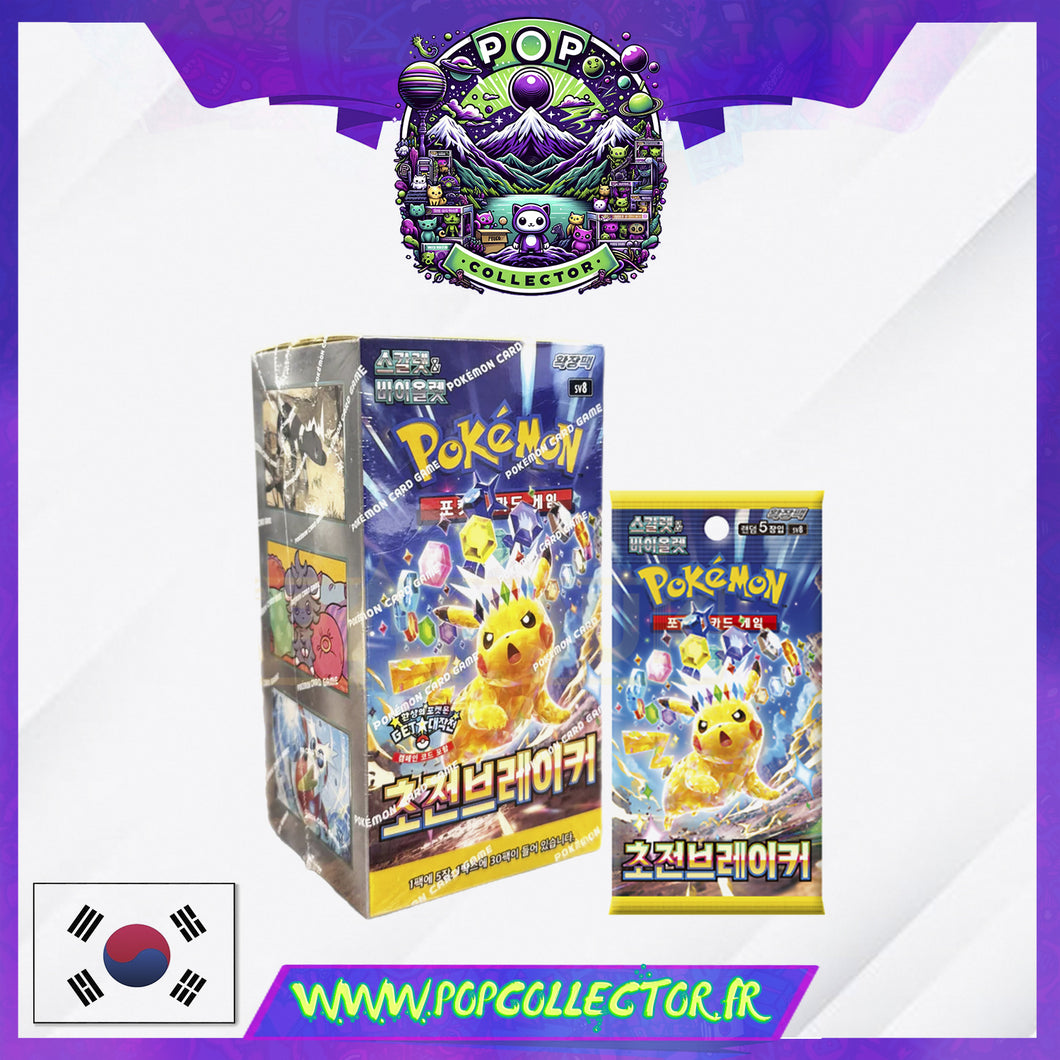 Booster Box 30 Boosters Super Electric Breaker Korean Pop Collector / Magasin Funko Pop & Loungefly Booster Box 30 Boosters Super Electric Breaker Korean Pop Collector / Magasin Funko Pop & Loungefly