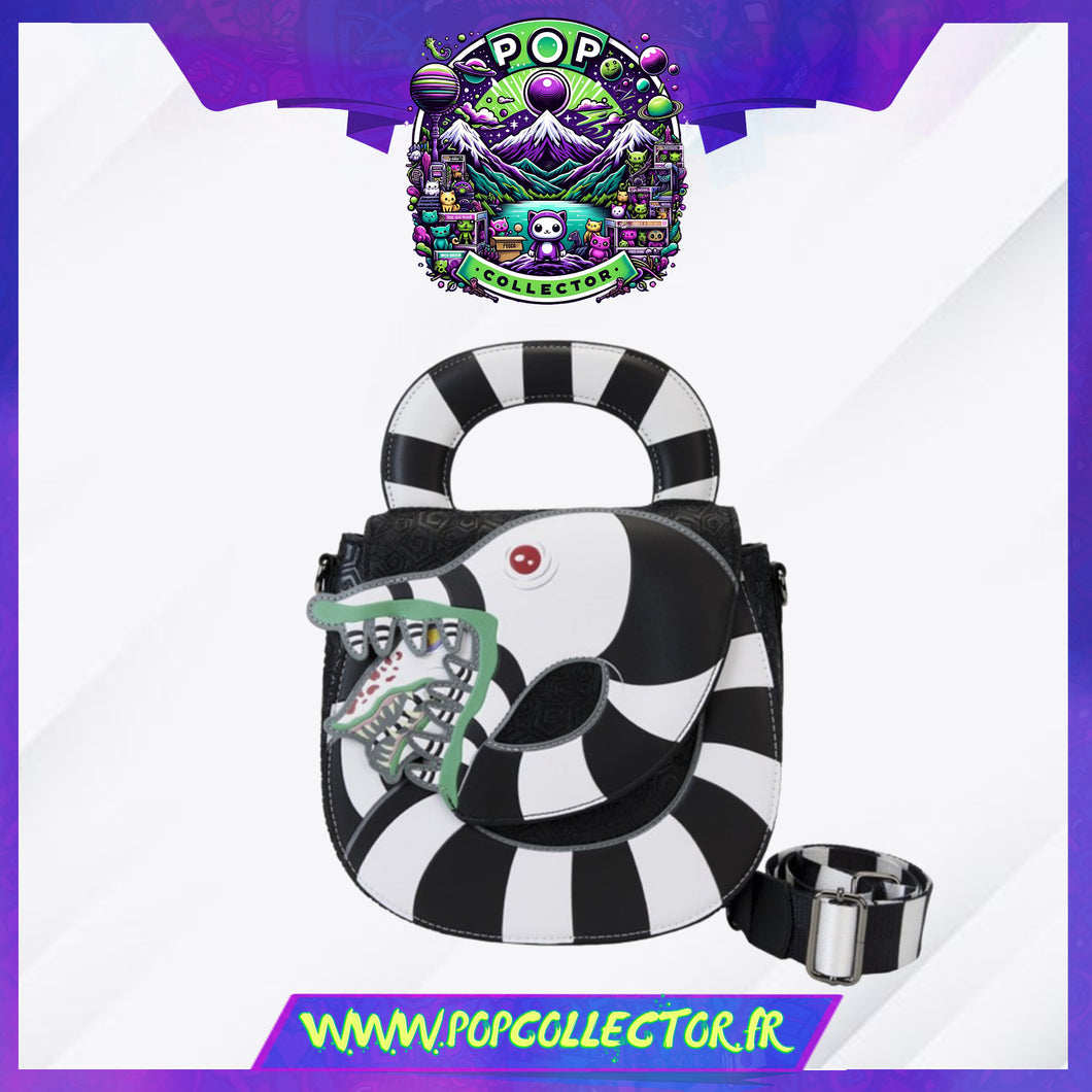 beetlejuice stripes sandworms mini backpack Loungefly Sandworm Crossbody Bag : Clothing, Shoes & Jewelry The vegan leather material makes it water resistant and easy to wipe clean Loungefly Beetlejuice Sandworm Crossbody Bag