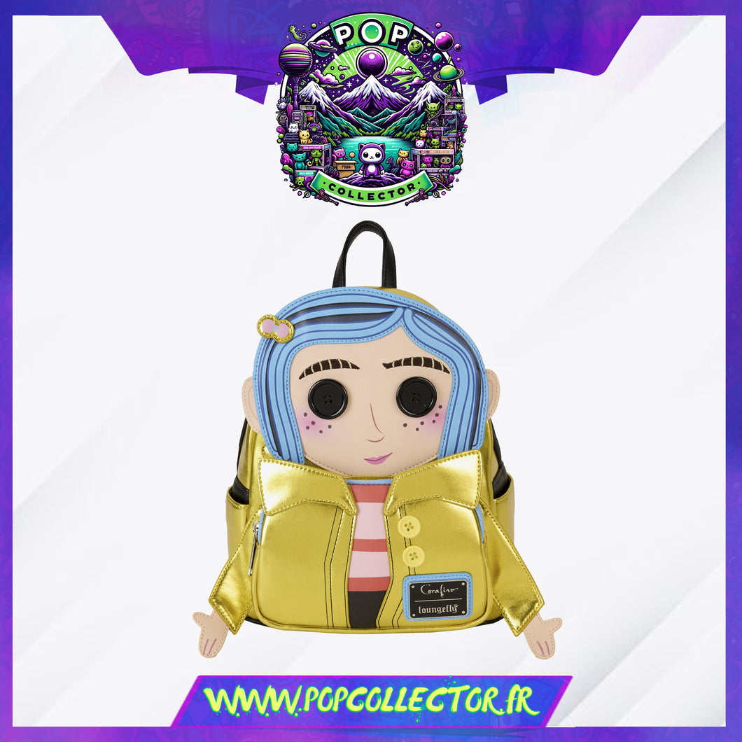 Coraline 15th Anniversary Laika Doll Metallic Cosplay Mini Backpack Loungefly