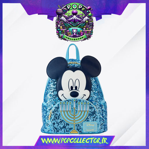 Mickey Mouse Hanukkah Sequin Glow Mini Backpack Loungefly