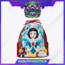Carica l&#39;immagine nel visualizzatore di Gallery, Snow White Classic Apple Quilted Velvet Mini Backpack Loungefly

