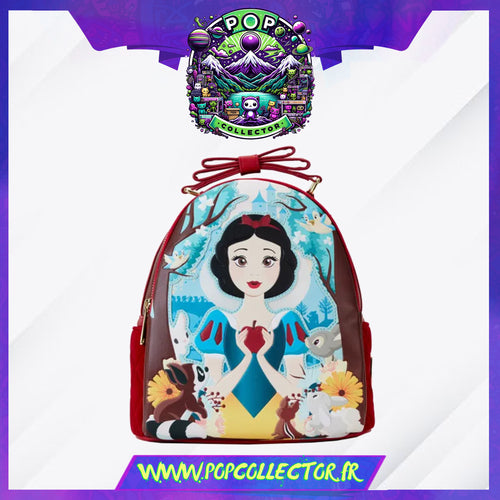 Snow White Classic Apple Quilted Velvet Mini Backpack Loungefly