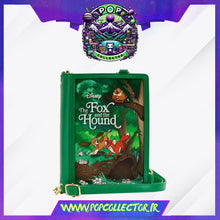 Charger l&#39;image dans la galerie, Disney Loungefly Mini Sac A Dos Fox and The Hound Classic Book Convertible Crossbody
