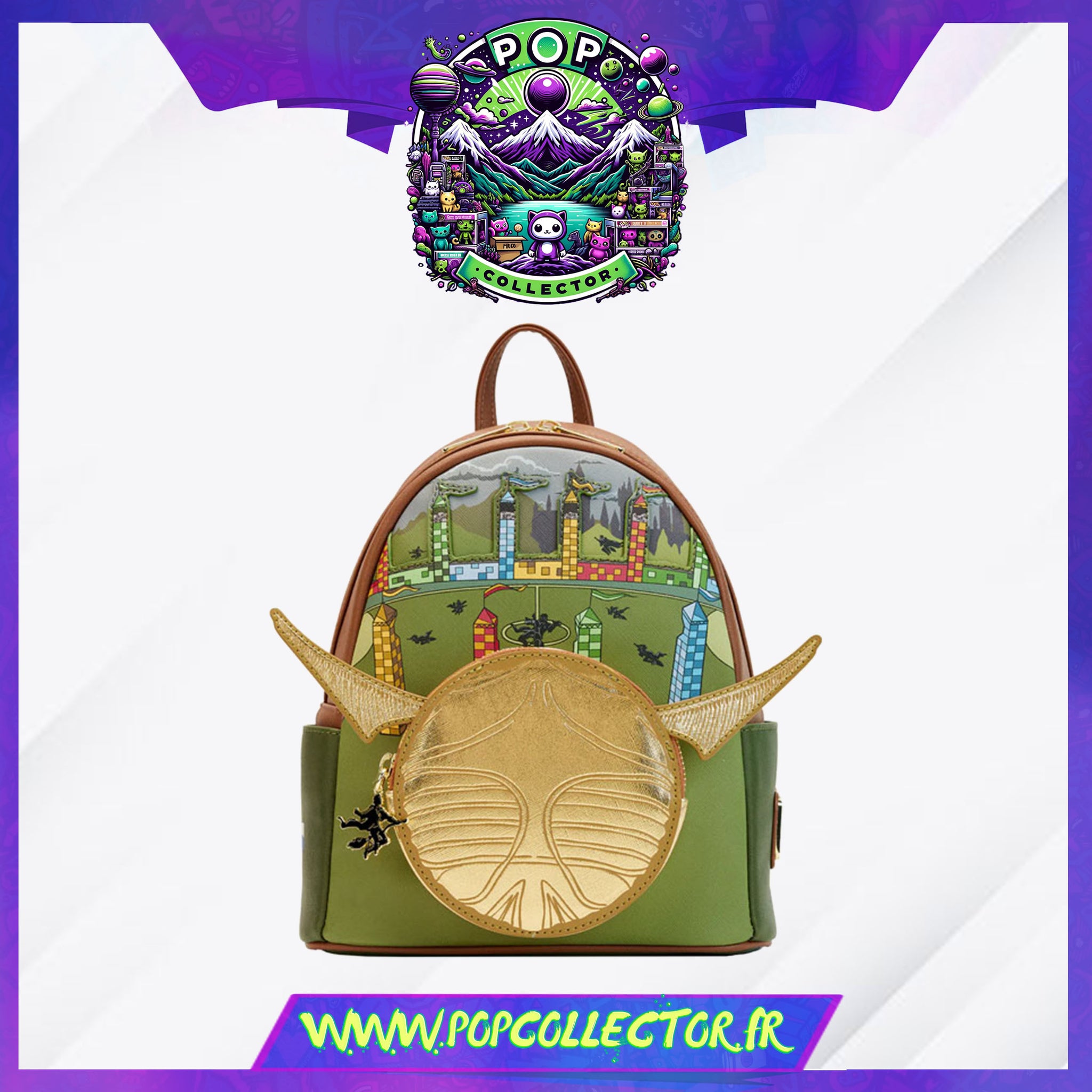 harry potter navy & gold quidditch mini backpack Harry Potter Loungefly Mini Backpack Golden Snitch – Pop Collector / Magasin Funko Pop & Loungefly