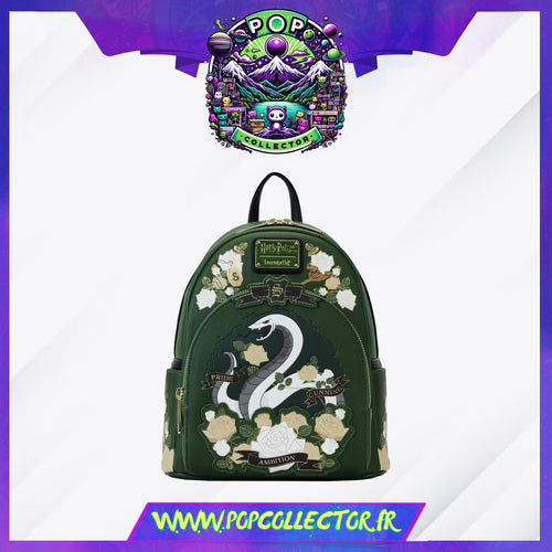 Harry Potter Slytherin House Floral Tattoo Mini Backpack Loungefly