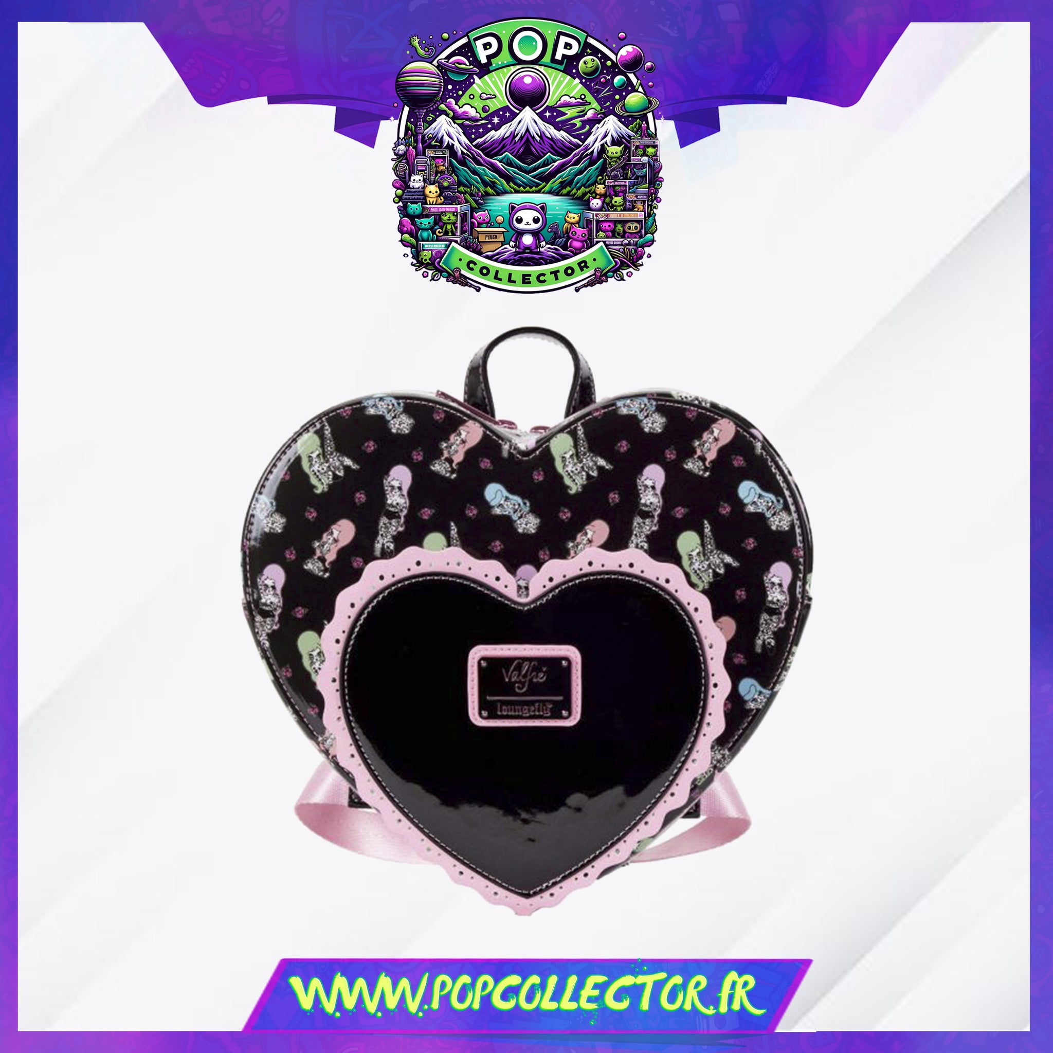 Loungefly Valfre Double Heart Tattoo All Over Print Mini Backpack Amazon.com: Loungefly Valfre Double Heart Mini Backpack  main image 3
