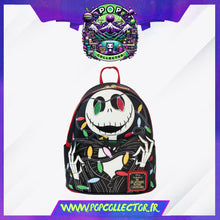 Charger l&#39;image dans la galerie, The Nightmare Before Christmas Jack Wrapped In Lights Light Up Glow Mini Backpack Loungefly
