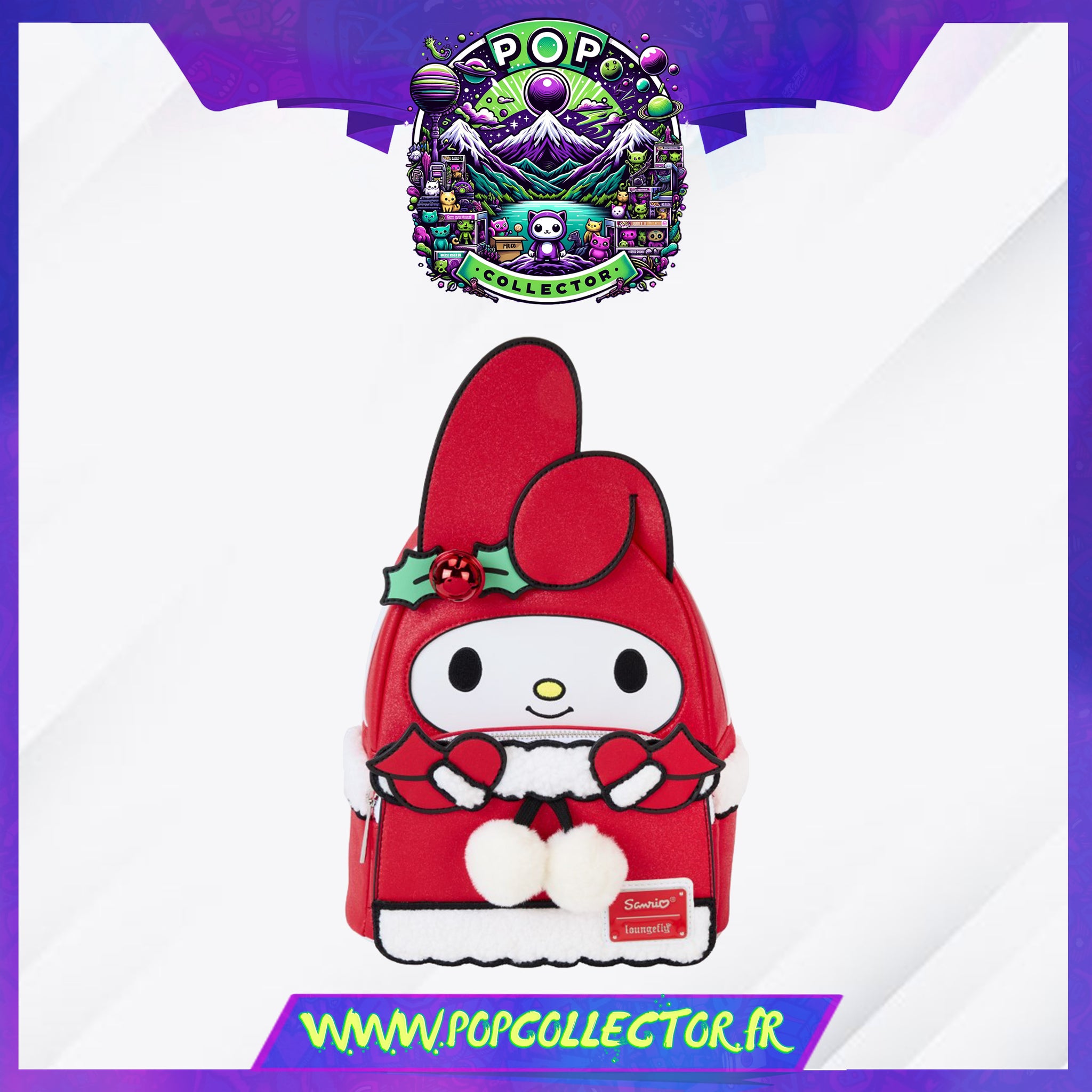 Mochila Mini Loungefly Sanrio My Melody Invierno - Con Cascabel Y Detalles De Sherpa