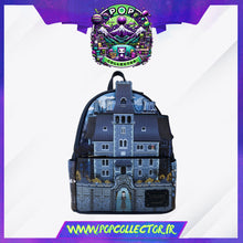 Carica l&#39;immagine nel visualizzatore di Gallery, Wednesday Nevermore Academy Castle Glow Mini Backpack Loungefly
