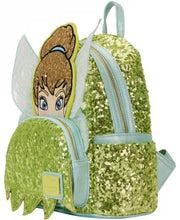Charger l&#39;image dans la galerie, Peter Pan Tinker Bell Sequin Cosplay Mini Backpack Loungefly

