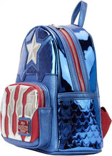 Charger l&#39;image dans la galerie, Marvel Loungefly Mini Sac A Dos Captain America Cosplay Metallic
