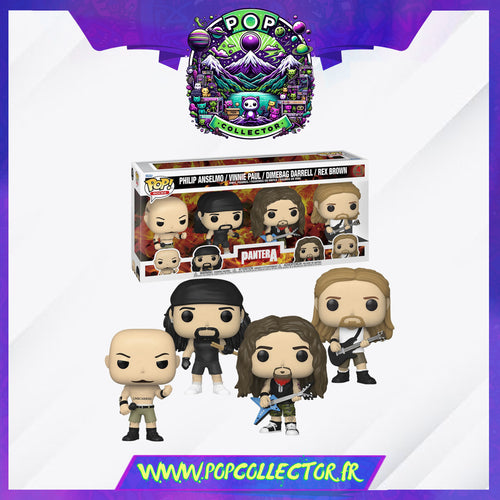 Funko Pop 4 Pack Pantera Philip Anselmo / Vinnie Paul / Dimebaf Darell / Rex Brown