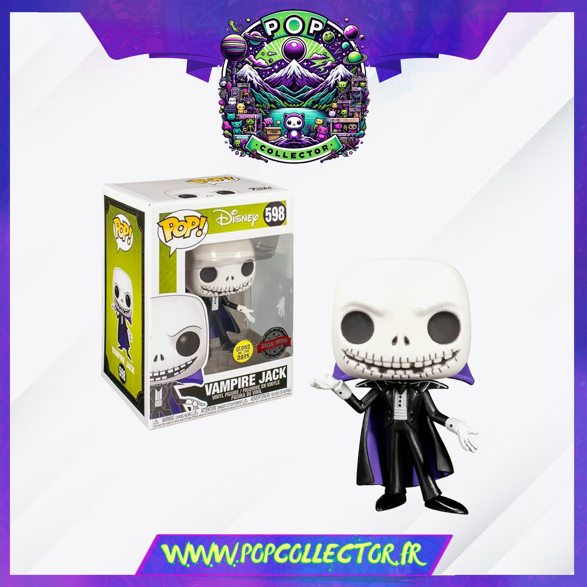 Funko Pop Tim Burton Vampire Jack Skellington Glow 598 – Pop 