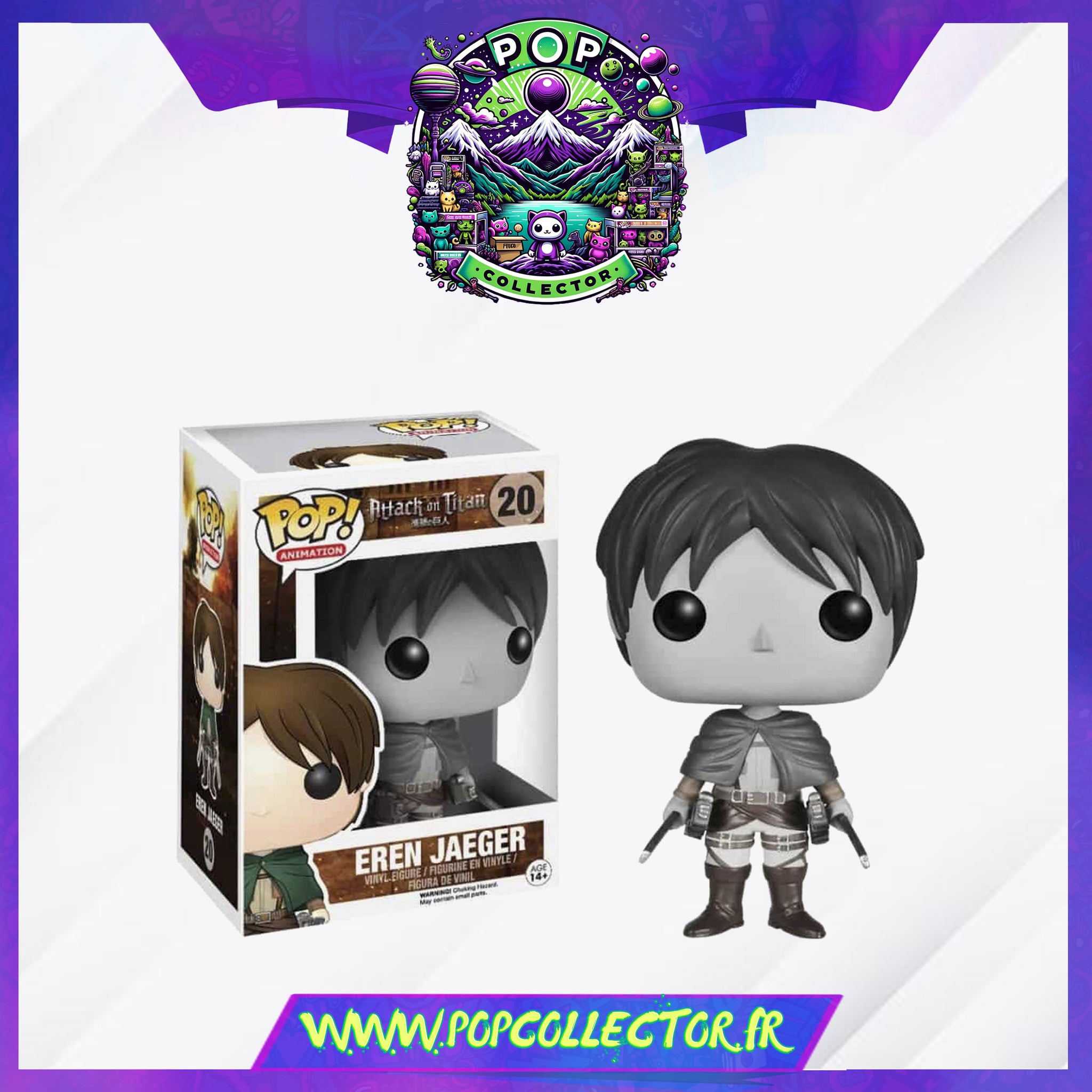 Funko Pop SNK Attack On Titan 20 Eren Jaeger B&W – Pop Collector