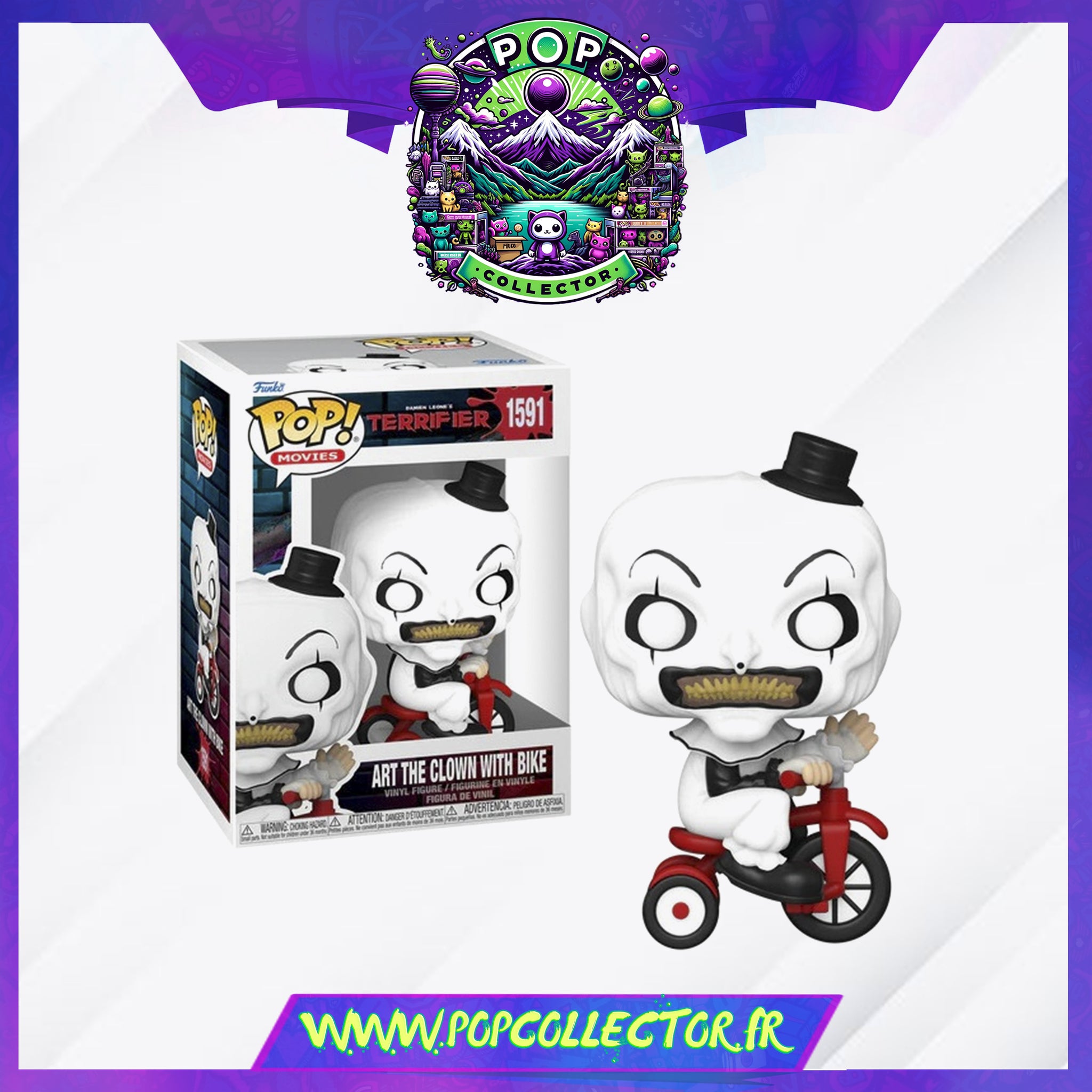 Funko Pop Horror Terrifier 1591 Art The Clown With Bike – Pop