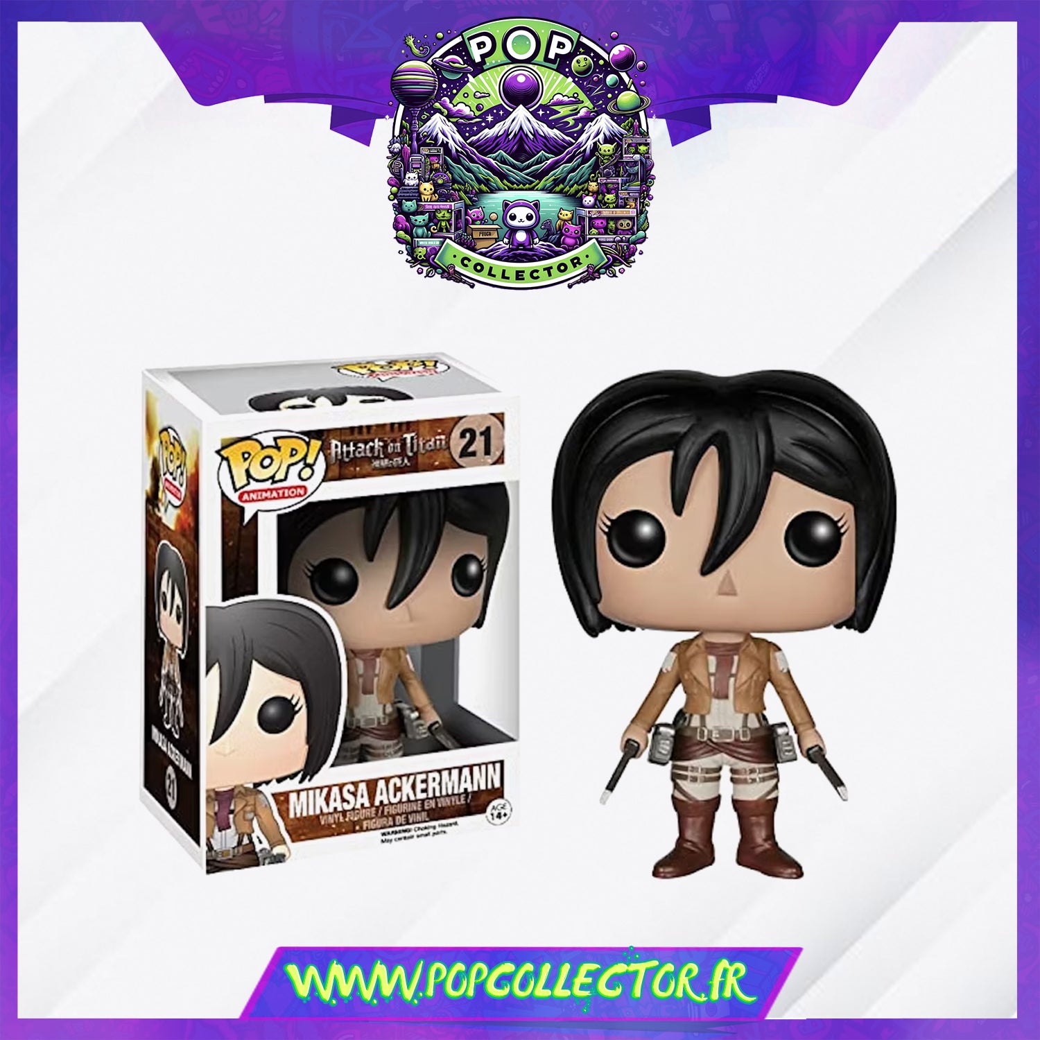Funko Pop SNK Attack On Titan 21 Mikasa Ackermann – Pop Collector