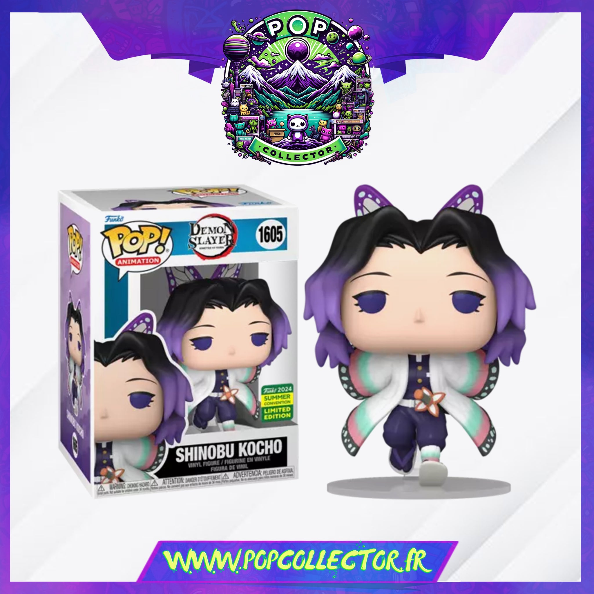 Funko Pop Demon Slayer 1605 Shinobu Kocho – Pop Collector / Magasin Funko  Pop \u0026 Loungefly