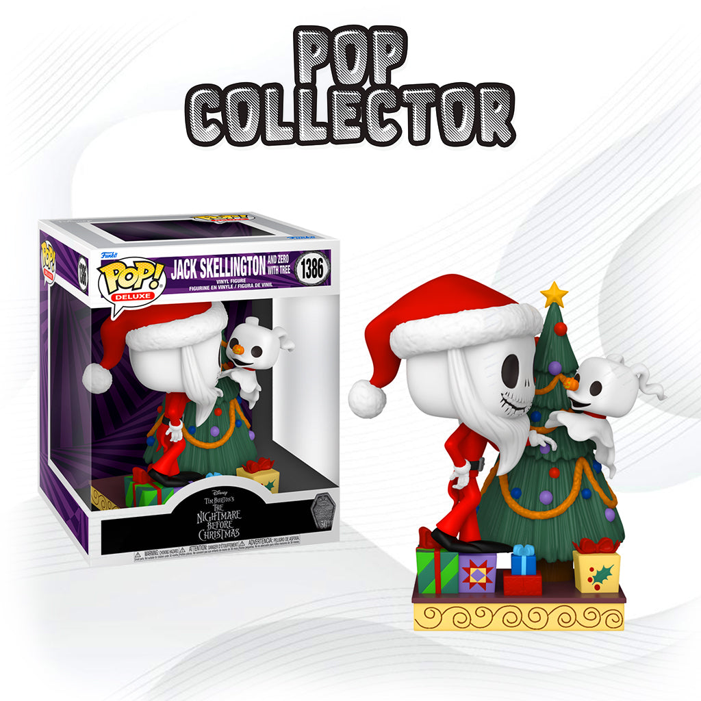 Funko Pop Nightmare Before Christmas NBC 1386 Jack Skellington And Zero With Tree