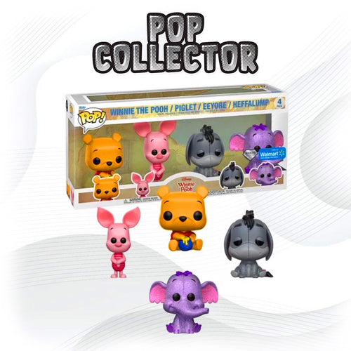 Funko Pop Disney 4 Pack Winnie The Pooh / Piglet / Eeyore / Heffalump Diamond