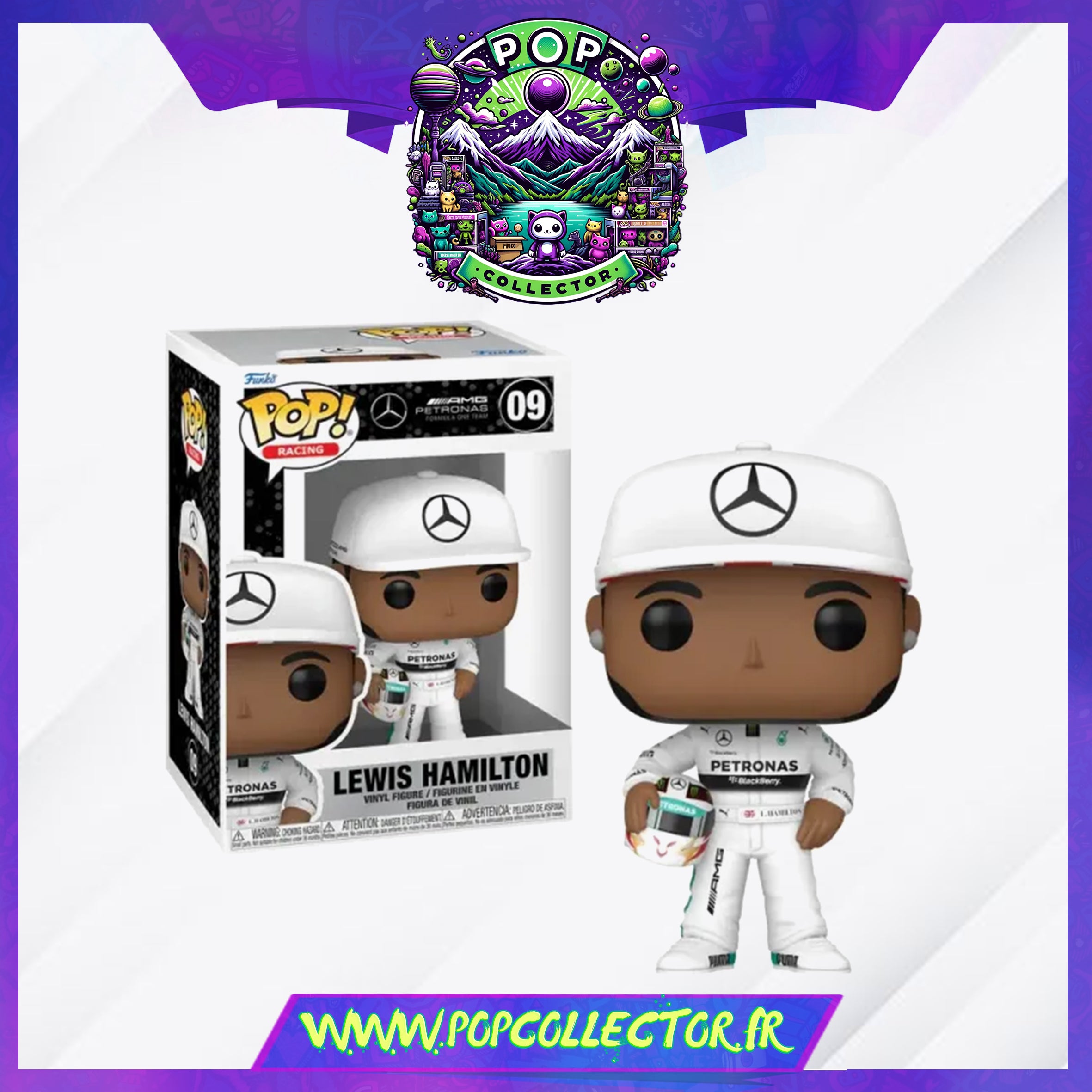 Funko Pop 09 Lewis Hamilton F1 White – Pop Collector Magasin