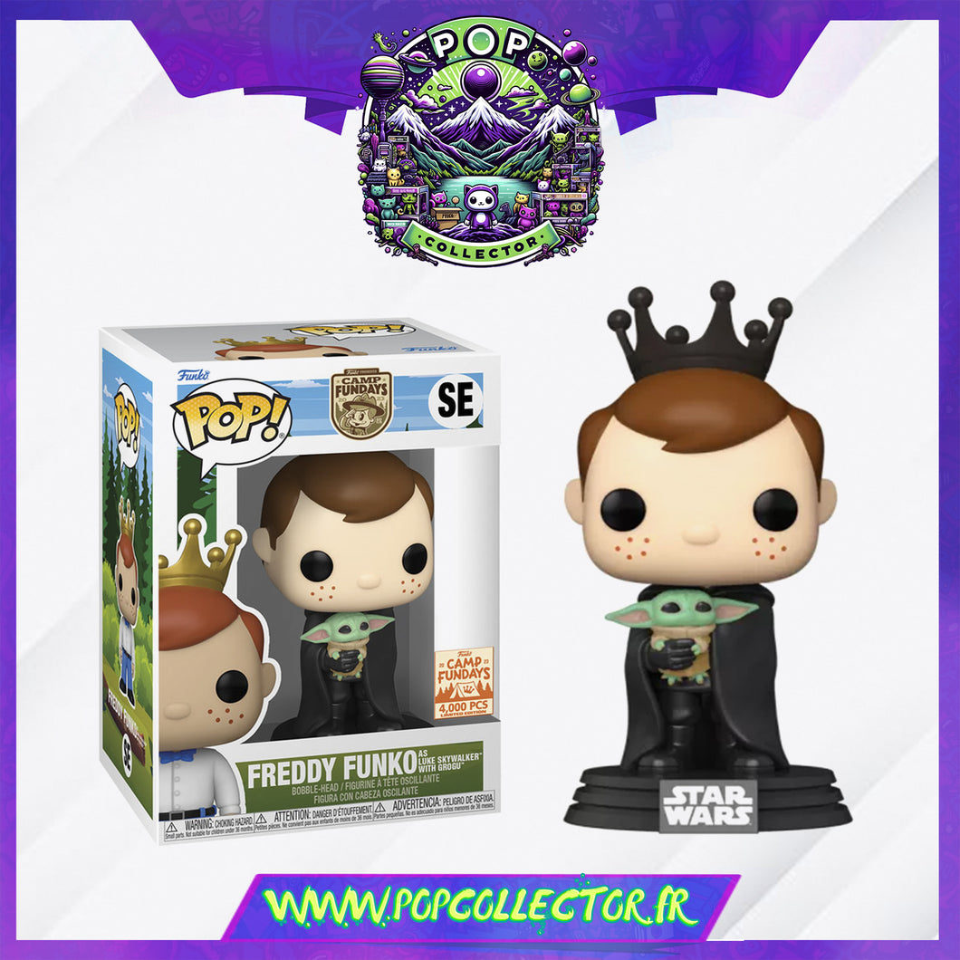 Funko Pop Freddy Funko As Luke Skywalker With Grogu Camp Fundays 2023 Limited 4000 Pièces