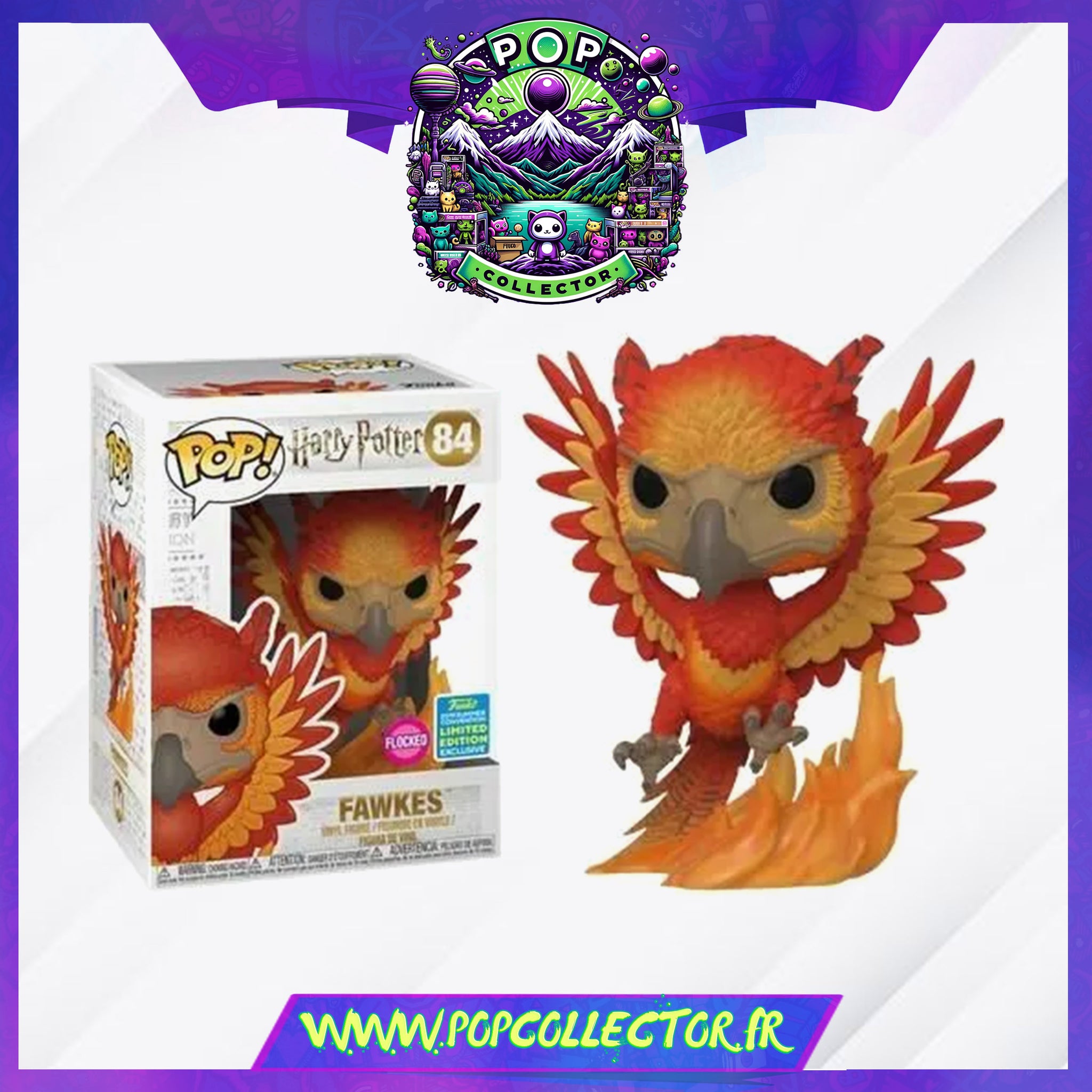 Funko Pop Harry Potter 84 Fawkes Flocked – Pop Collector / Magasin