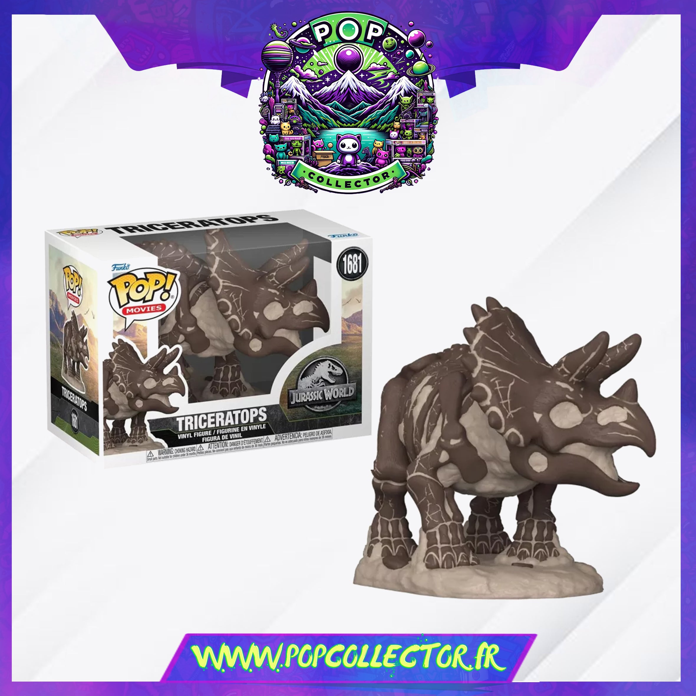 Funko Pop Jurassic World 1681 Fossil Triceratops – Pop