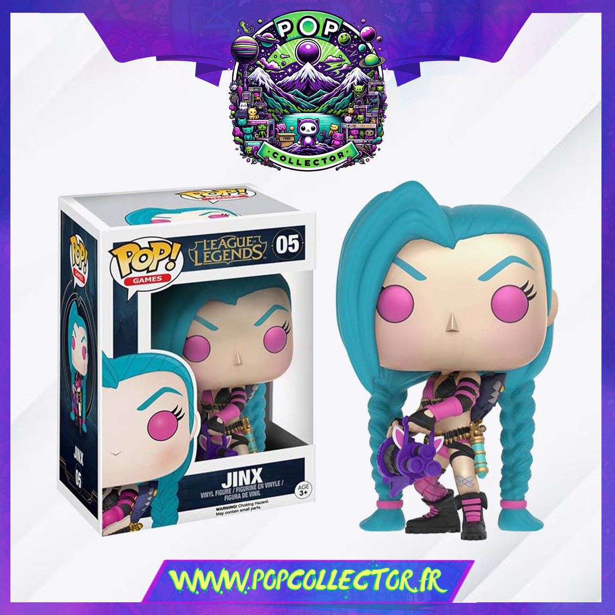 Funko Pop Jinx de League Of Legends em Biscuit. | Elo7 Funko Pop Jinx de League Of Legends em Biscuit. | Elo7