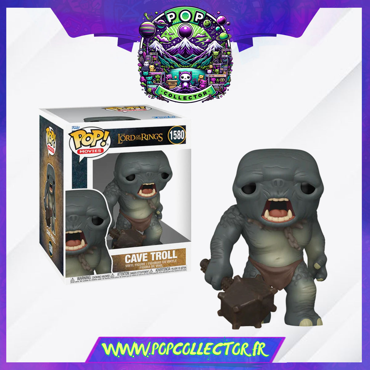 Figurine Funko Pop! Super Cave Troll - Le Seigneur Des Anneaux - 14 Cm - Vinyle - Collection - 11