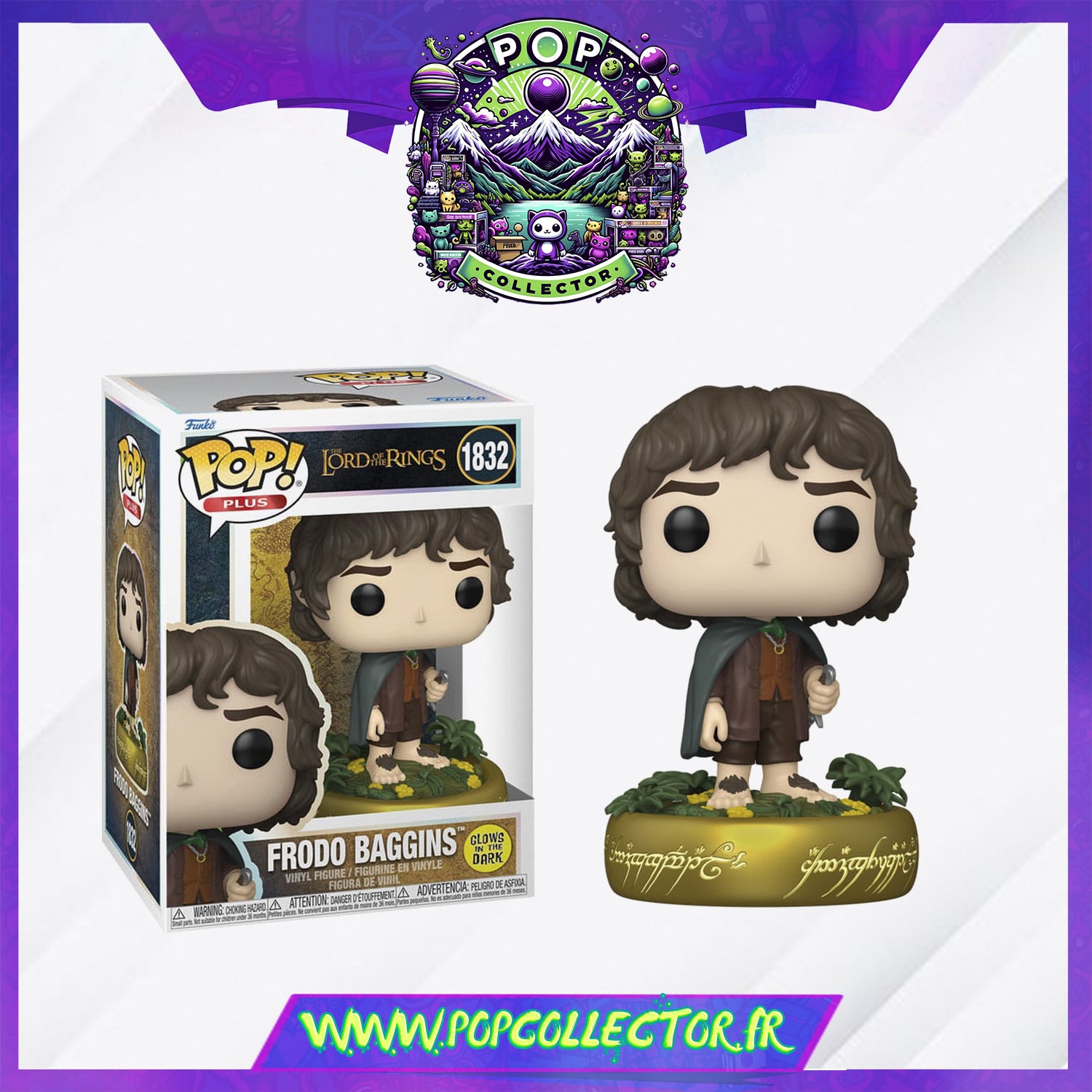 Funko Pop! Movies: Le Seigneur des Anneaux – Frodo Baggins #444 Figurine en vinyle (livrée avec étui de protection Pop Box Funko Pop! Movies: Le Seigneur des Anneaux – Frodo Baggins #444 Figurine en vinyle (livrée avec étui de protection Pop Box