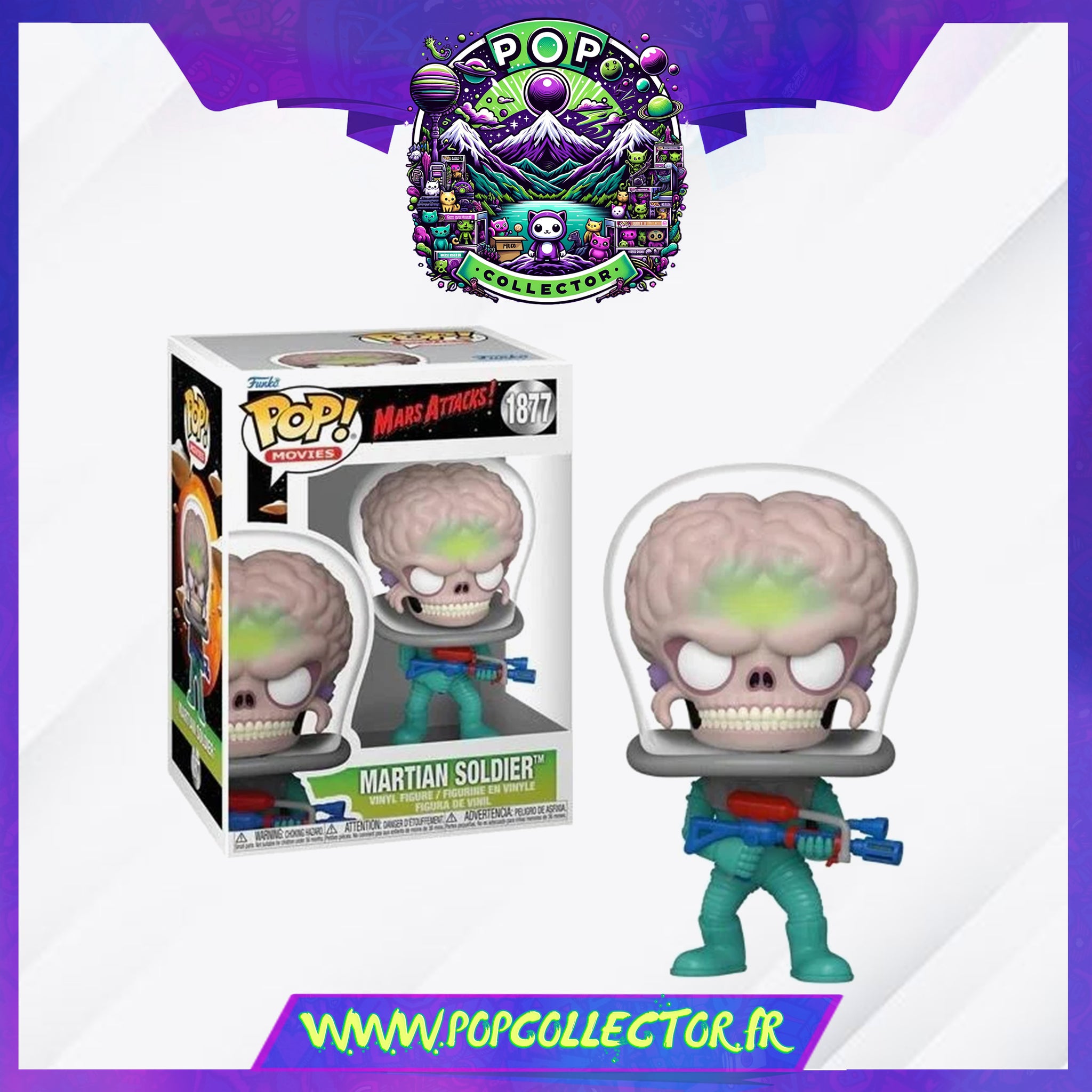 Funko Pop Mars Attack 1877 Martian Soldier – Pop Collector / Magasin Funko Pop & Loungefly Funko Pop Mars Attack 1877 Martian Soldier – Pop Collector / Magasin Funko Pop & Loungefly