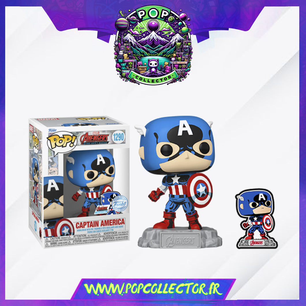 Funko Pop Marvel 1290 Captain America With Pïn