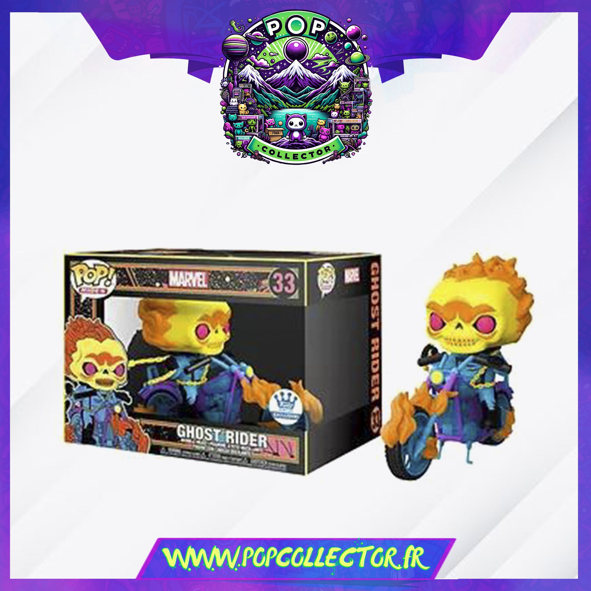 Marvel Ghost Rider shops Blacklight Funko Pop