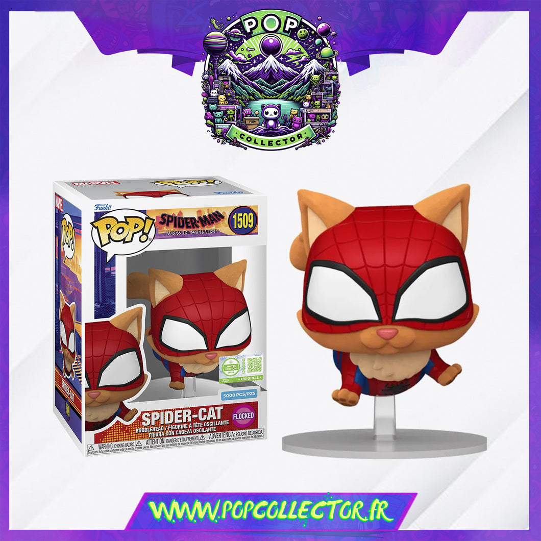 Funko Pop Marvel Spider Man 1509 Spider Cat Flocked Limited 5000 Pcs
