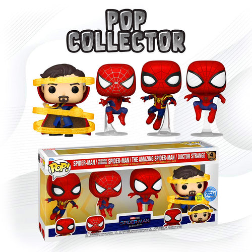 Funko Pop Marvel 4 pack Spider man & Doctor Strange Glow