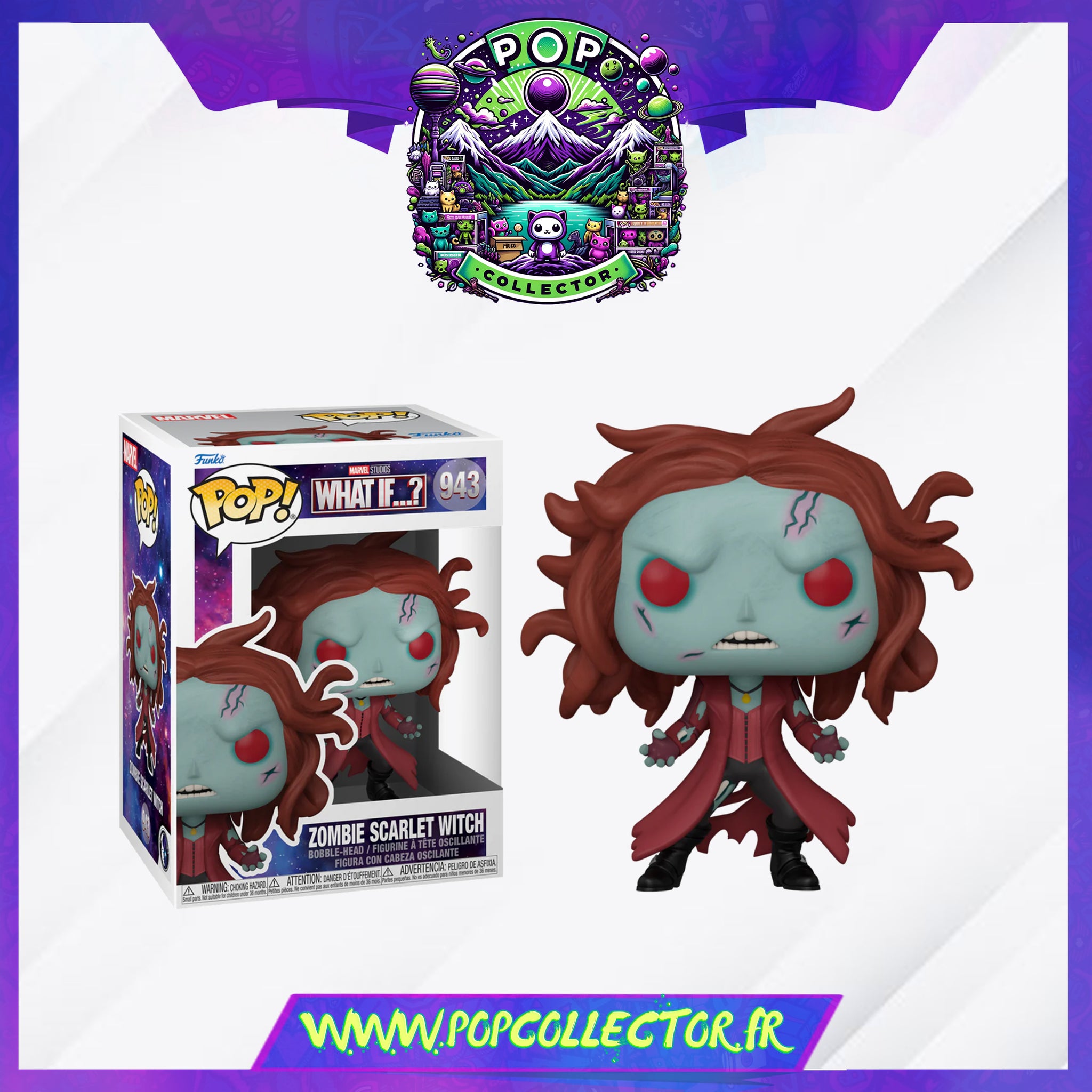 Funko Pop Marvel Zombie Scarlet Witch 943 – Pop Collector