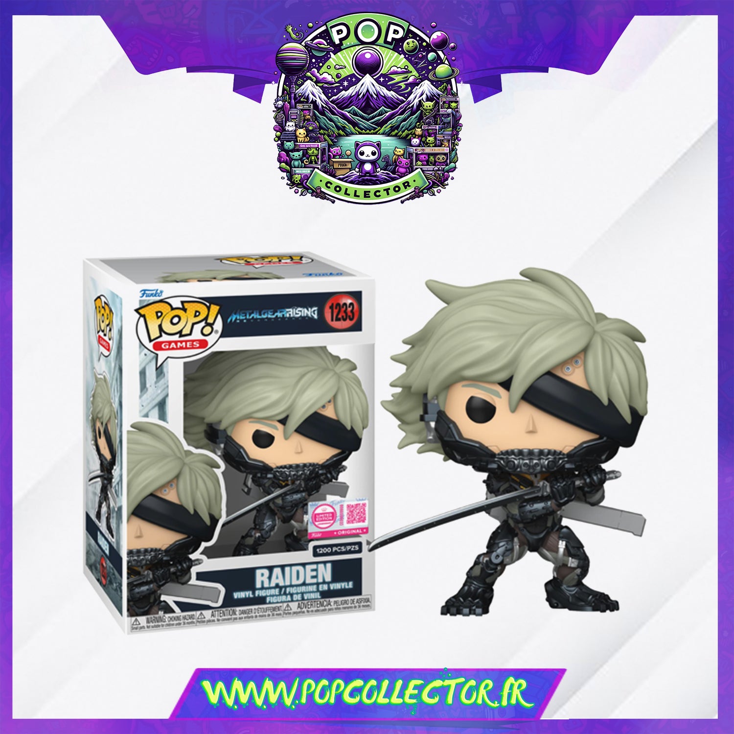 Funko Pop Metal Gear Solid 1233 Raiden Limited 1200 Pcs