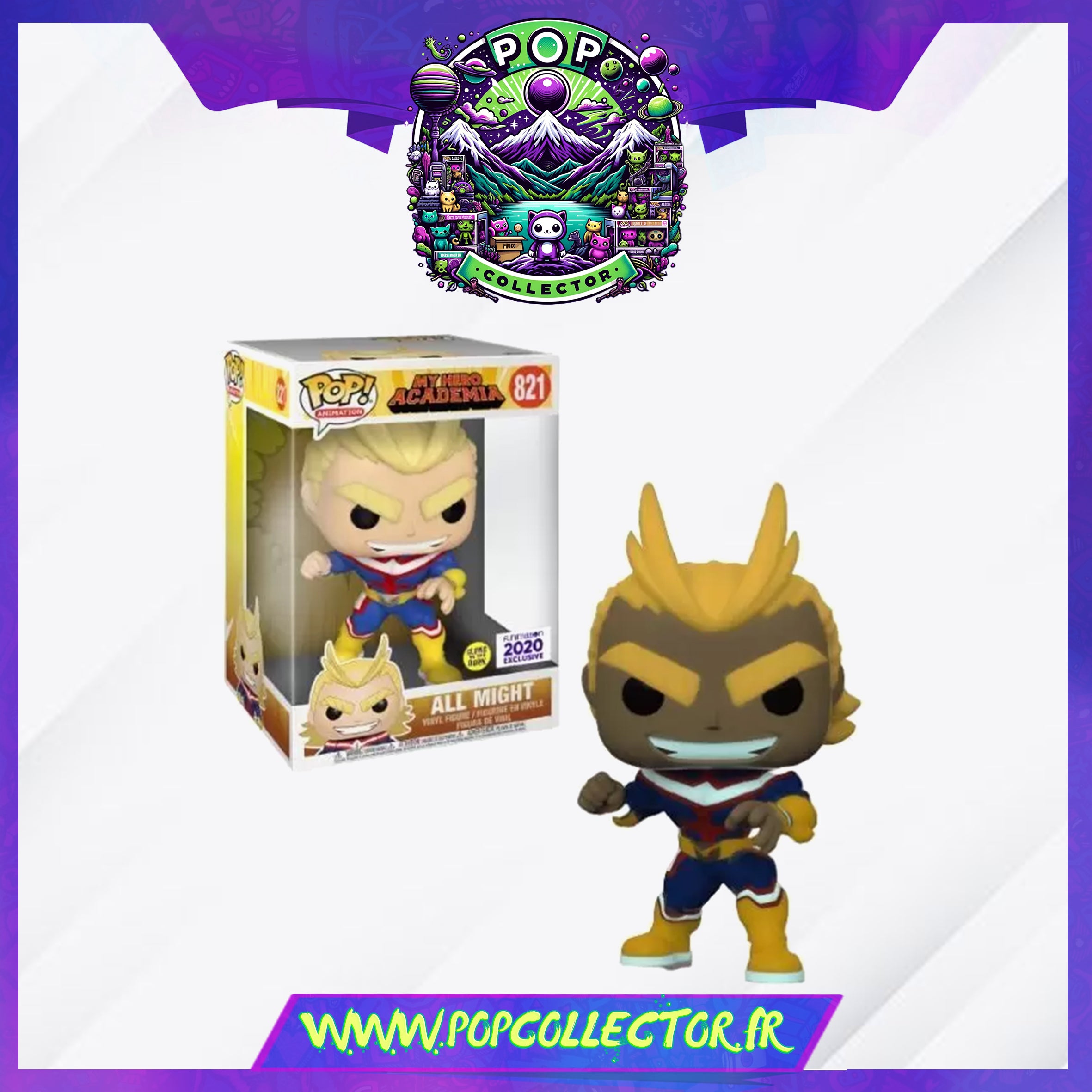 Funko Pop! – All Might – My Hero Academia – Vinyle 9,5 Cm – Exclusif – Collection – Dès 3 Ans