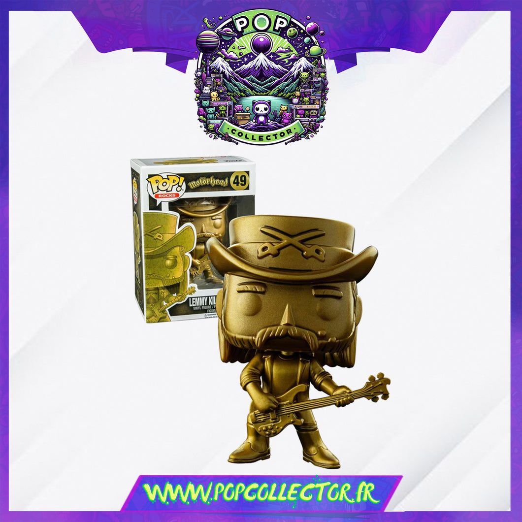 Funko Pop Rock Music Motorhead 49 Lemmy Killmister Gold