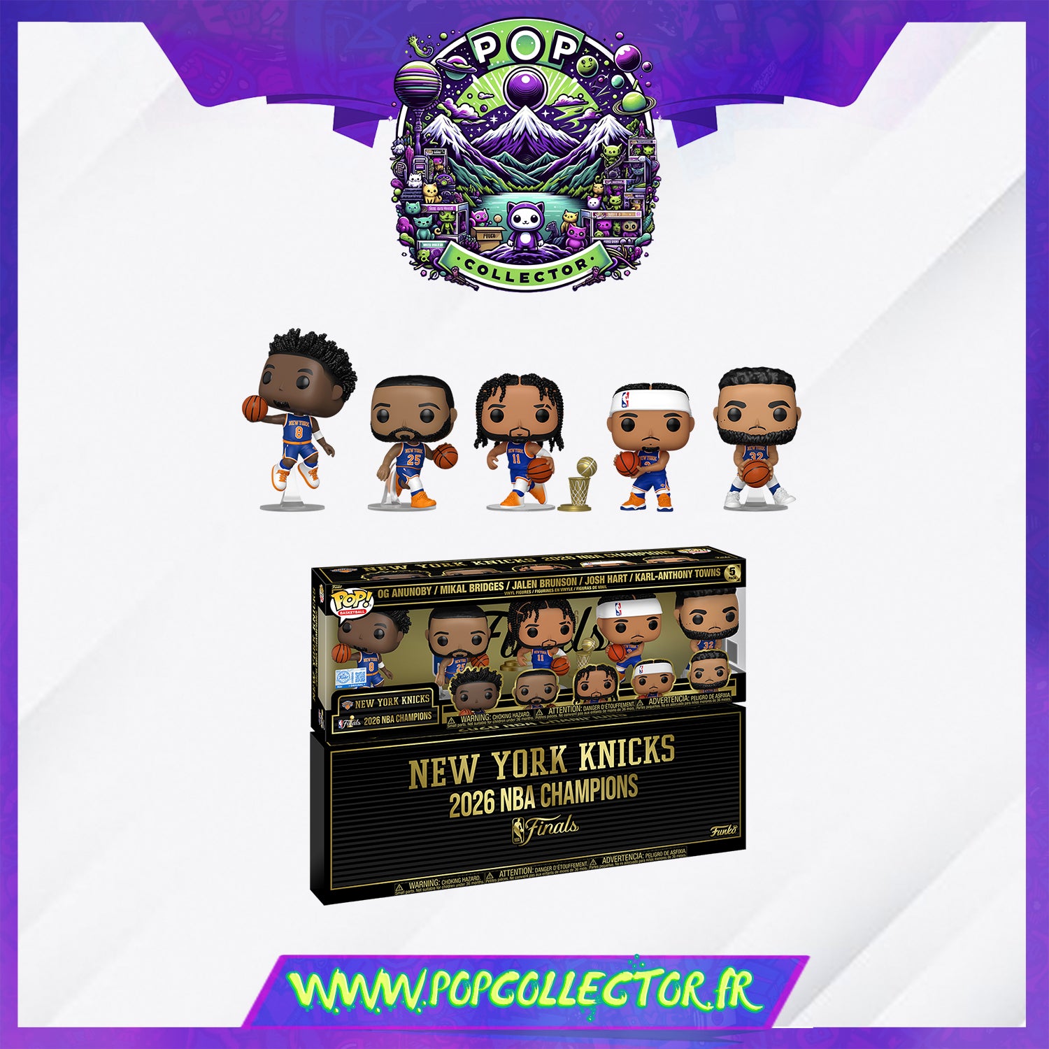 Funko Pop New York Knicks NBA Finals Champions 2026 - 5 Pack