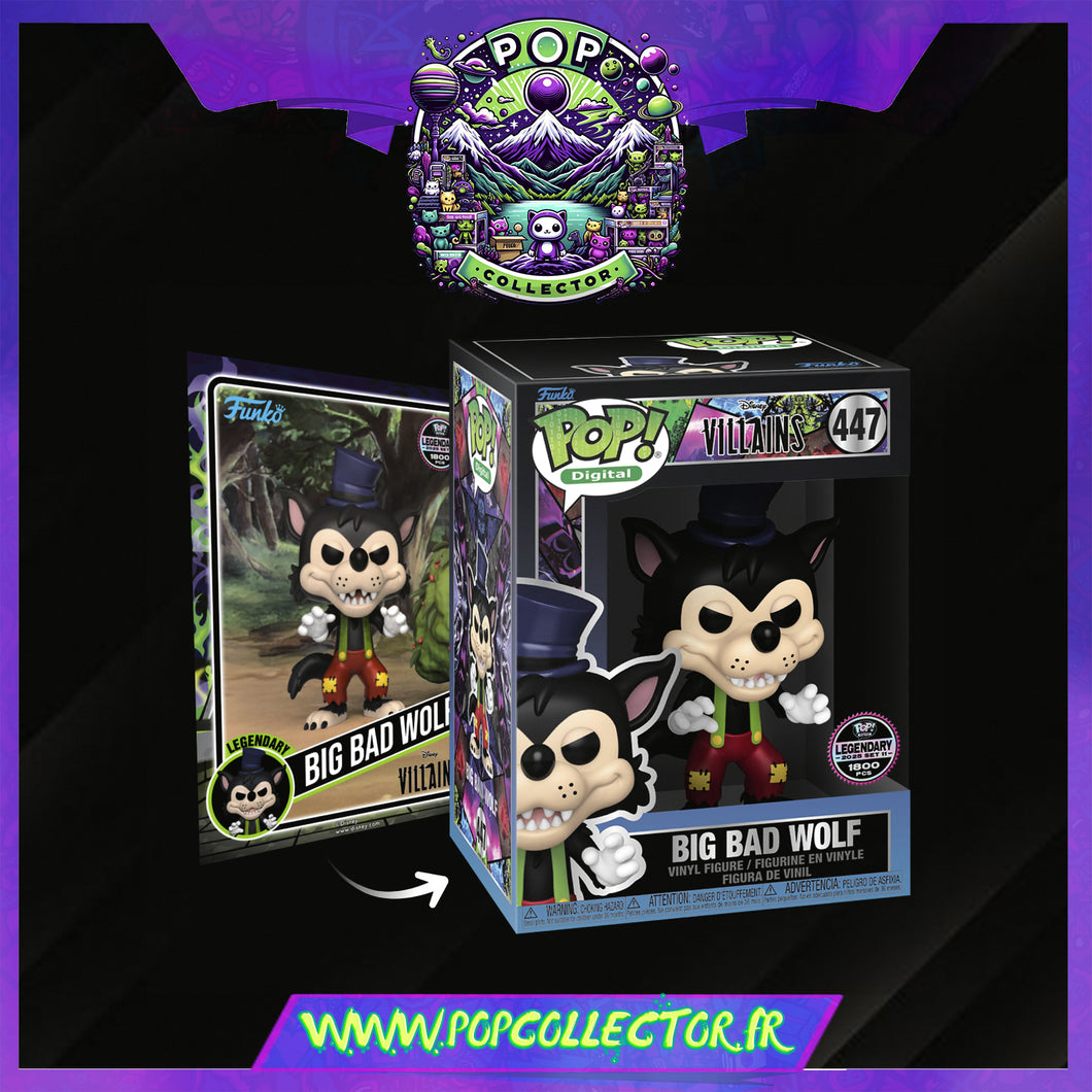 Funko Pop NFT Disney Villains - 447 Big Bad Wolf - 1800 Pieces