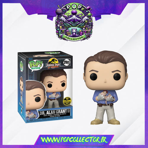 Funko Pop NFT Jurassic Park - 201 Dr Alan Grant With Baby Dino - 1900 Pieces